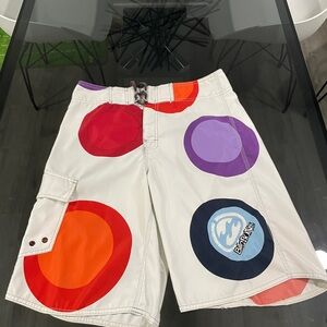 Billabong Men's Board Shorts with Polka Dot Design - Size 32